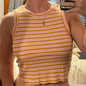 Pink and orange tank top